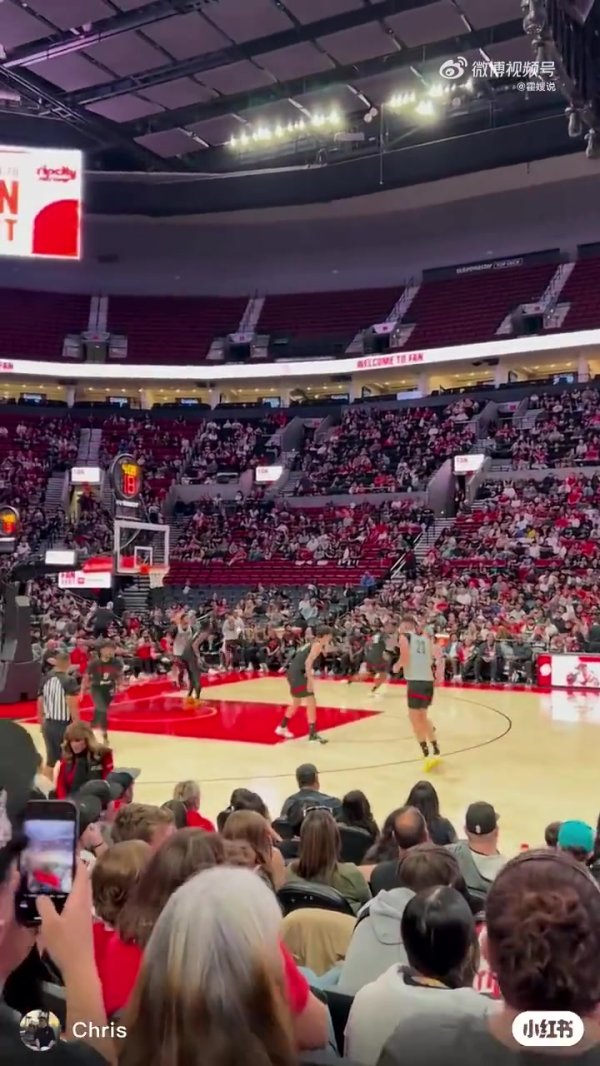 开拓者队内表演赛集锦：杨瀚森表现活跃 增重8公斤好像没影响速率