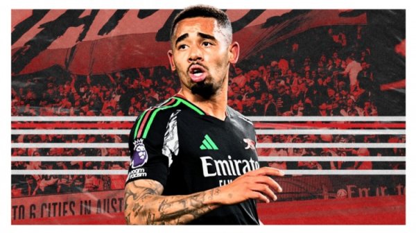 机会寥寥！英媒：热苏斯考虑离开阿森纳，西汉姆询价+可能回巴西